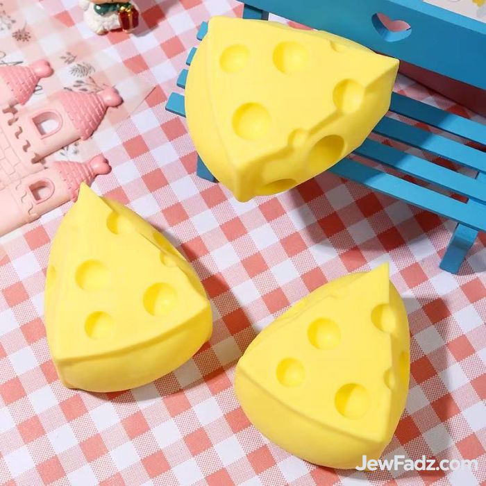Squishy cheese toy for stress relief and focus