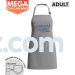 Grey w/ Blue Logo - Adult Mega Challah Bake Apron