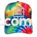 Multi color Tie-Dye Baseball Cap Embroidered with Camp Gan Israel - CGI Square Logo white