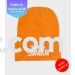 Neon Orange Happy Chanukah Beanie - Regular Embroidery [Order in Pack of 25]