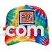 Multi color Tie-Dye Baseball Cap Embroidered with Camp Gan Israel - CGI Square Logo