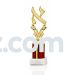 Red - Hebrew School Graduation Aleph Trophy (Size: 8")