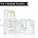Empty Silver/White Neshek Box for 3 Standard Tealights