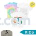Small KIDS Chanukah Tshirt - Color / Tie-Dye your own  