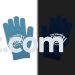 Chanukah Am Yisrael Chai Glow in the Dark Adult Size Glove Light Blue