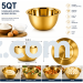 5QT Stainless Steel Gold Metal Mixing Bowl