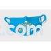 Small Blue 3-Ply Cotton + Filter Chabad Hebrew School Mask (2-9 yrs)