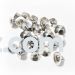Metal Menorah Bases/Inserts with Rim for Chanukah - Pack of 18 pieces