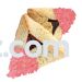 10lb Bulk Hamantashen (not individually wrapped) with Pink Crystal Sprinkle Dairy-Free, Nut-Free approx 110-120 pieces