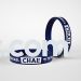 Am Yisrael Chai Blue Bracelet / Wristband with White Writing