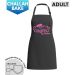 Black w/ Pink Logo - Adult Challah Bake Apron