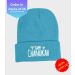 Neon Blue Happy Chanukah Beanie - Regular Embroidery [Order in Pack of 25]