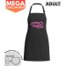 Black w/ Pink Logo - Adult Mega Challah Bake Apron