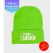 Neon Green Happy Chanukah Beanie - Regular Embroidery [Order is pack of 25]