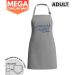 Grey w/ Blue Logo - Adult Mega Challah Bake Apron