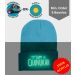 Neon Blue Happy Chanukah Beanie - Glow-in-Dark Embroidery [Min. 5 Beanies]