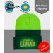 Neon Green Happy Chanukah Beanie - Glow-in-Dark Embroidery [Min. 5 Beanies]