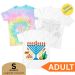 Small ADULT Chanukah Tshirt - Color / Tie-Dye your own 