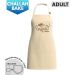 Beige w/ Brown Logo - Adult Challah Bake Apron