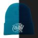 Chanukah Glow in Dark Am Yisreal Chai Beanie Light Blue