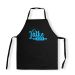 Black Cotton Adult Aprons Printing Blue Latke Bake