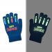 Happy Chanukah Glow in the Dark Adult Size Glove Navy-Multicolor Logo