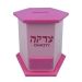 Pink Wooden Tzedakah Box 