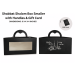 Shabbat Shalom Challah Box Smaller 8x4x4 with Handles & Gift Card 