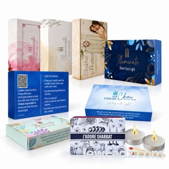 Neshek Candlelighting Kits - NEW Shabbos & Yomtov Versions!