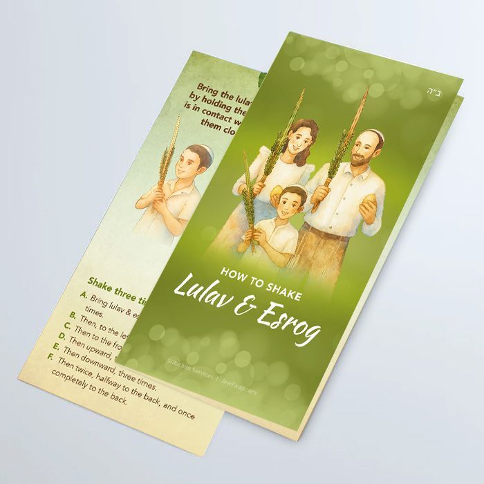 Laminated Lulav & Esrog Illustrated Instruction Guide